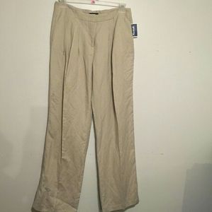Premise Studio Tan Linen Blend Dress Pant Size 8